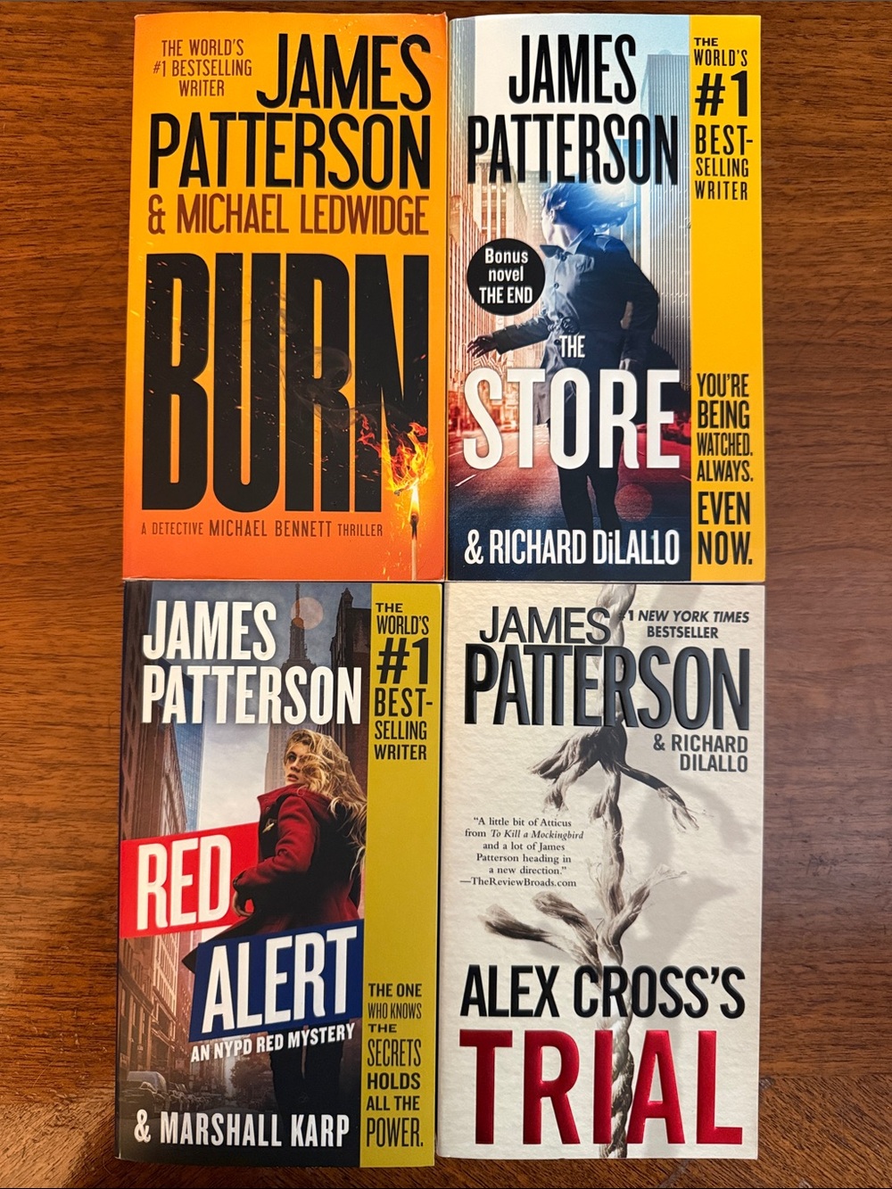 Set of 4 James Patterson Novels in Paperback (unread)